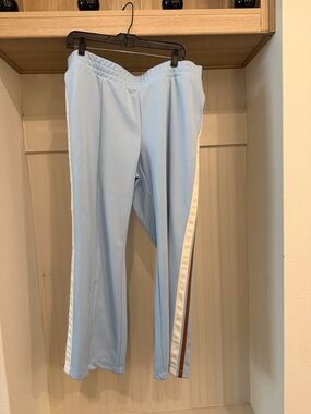 wild fable Light Blue Joggers with White & Brown Side Stripes